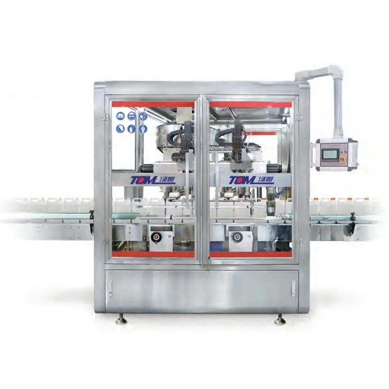 เครื่องบรรจุและปิดฝาขั้นสูง 1-5 ลิตร สำหรับน้ำมันพืชและซอส 4